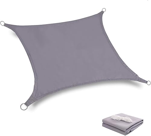 Miniatura 5 de Tuosite Toldo parasol impermeable con bloqueo UV, 10 x 10 pies, rectangular, color gris, 220 GSM para pérgola, cochera