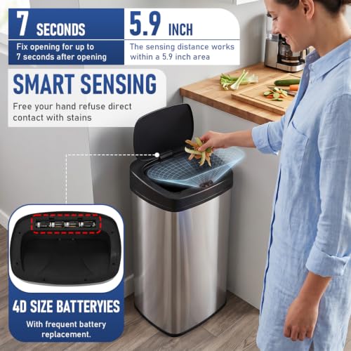 Caneca automática con sensor 82L acero inoxidable miniatura 5