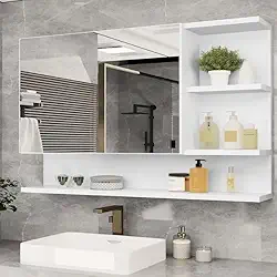 Armario Espelheira Para Banheiro 1 Porta Cleópatra (Branco)