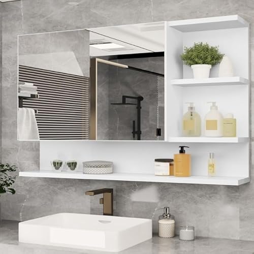 Armario Espelheira Para Banheiro 1 Porta Cleópatra (Branco) Armario Espelheira Para Banheiro 1 Porta Cleópatra (Branco)