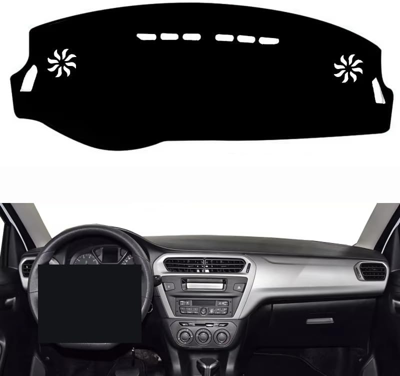 カーダッシュボードマットに適合するシトロエン C エリーゼ 2014-2019車のダッシュボードは、滑り止めのインテリアダッシュマッ