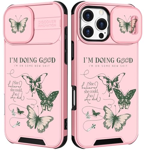Image of Funermei for iPhone 16 Pro Case - Women Girls Cute Phone Cover Girly Pretty Aesthetic Unique Butterfly Design with Camera Cover Funda for Apple for iPhone 16 Pro