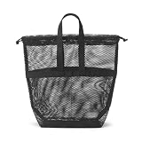 無印良品 立体メッシュ持ち手付き巾着 黒 M 約33×13×31cm 84920752