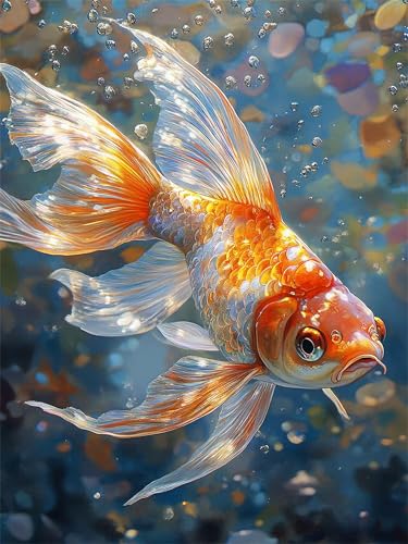Peinture numero poisson sur toile infroissable pour réussir votre tableau sans plis