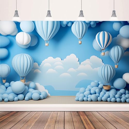 Vinyl Boy 1st Birthday Backdrop 7X5FT miniatura 3