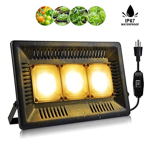 450W Waterproof Led Grow Light, Relassy Sunlike Full Spectrum Grow Lights Outdoor, COB