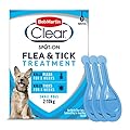 Bob Martin Clear | Spot On Flea Treatment for Small Dogs (2-10 kg) | Kills Fleas, Ticks & Lice | Fast Control, 24 Week Protection (3 Pipettes)