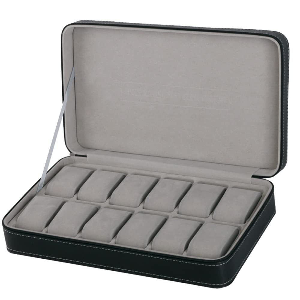 Rangement montre portable en carbone pour sécuriser 12 montres en déplacement