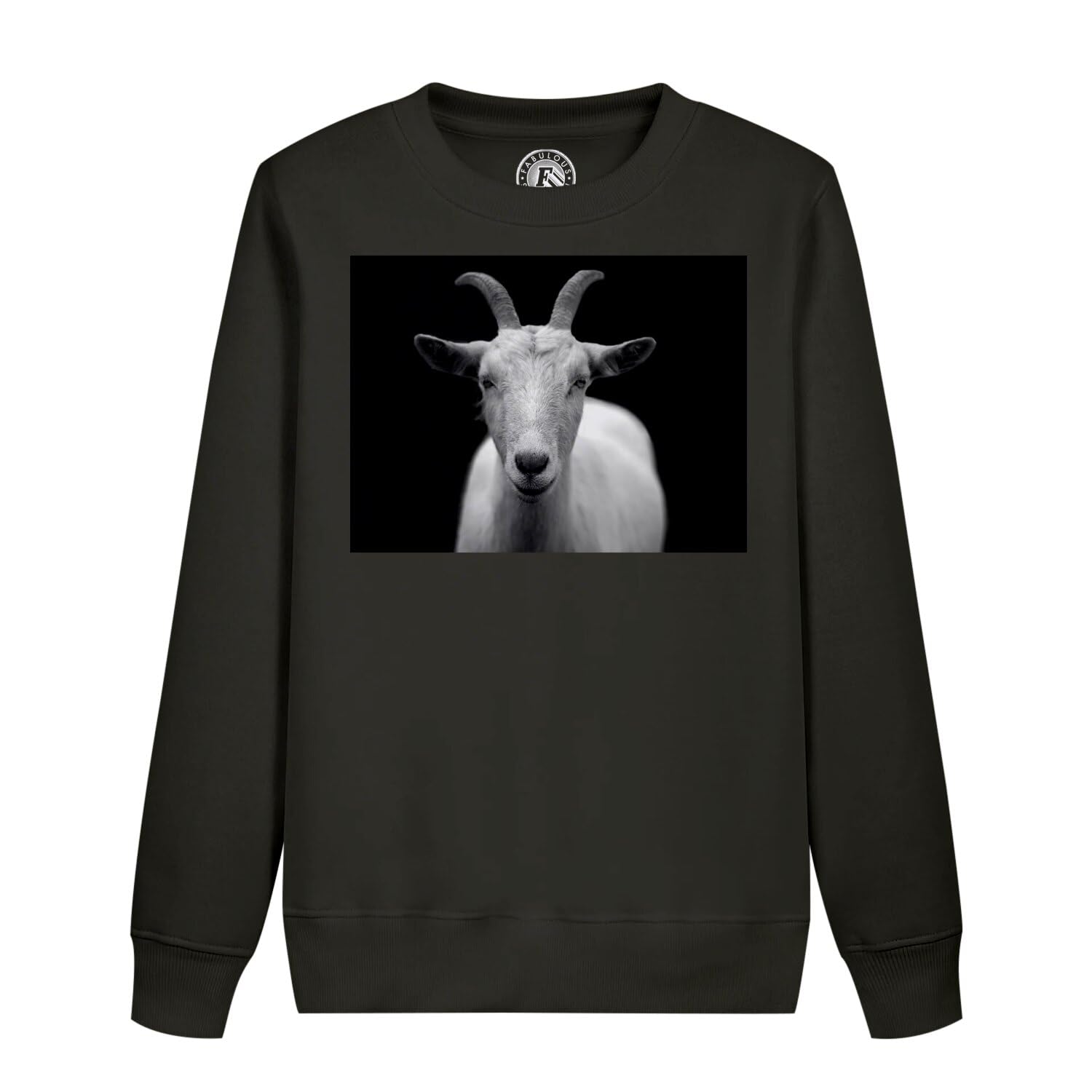 Sweatshirt enfant motif bouc imprimé nature en coton doux