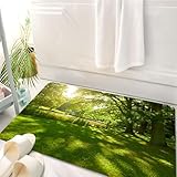 EXTREME SAUGFÄHIGKEIT: Die Fussmatte werden aus weicher Mikrofaser mit hoher Hydroskopizität verwendet, um ein Benetzen des Bodens zu vermeiden. Der Badezimmerteppich schützt Ihre Böden vor tropfendem Wasser, wenn Sie aus der Dusche treten.