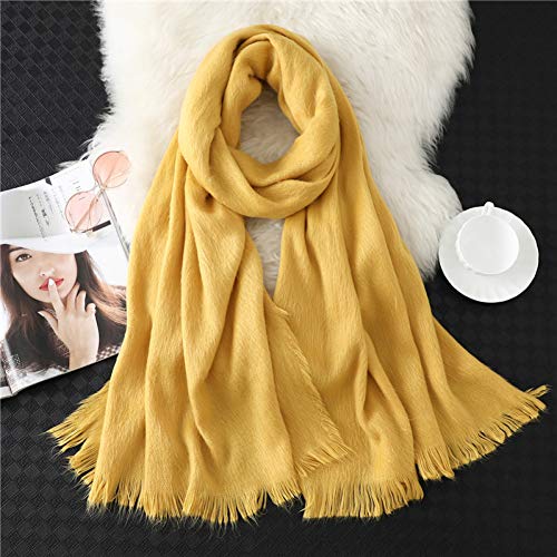 Écharpes en cachemire solides pour femme : bandana épais chaud et grand maxi plaid hiver