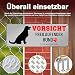 Yezirzax Vorsicht Freilaufender Hund, 2 Stück 25x10cm Achtung Hund Schild, Vorsicht Bissiger Hund Schild Warnschild Hund Aluminium mit Selbstklebend und Vorgebohrten Löchern