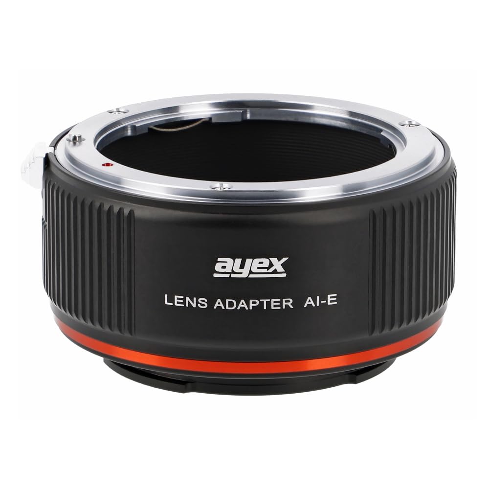 ayex Adattatore F-E compatibile con obiettivi Nikon F AI AI-S AF-D compatibile con fotocamere Sony Alpha E-Mount