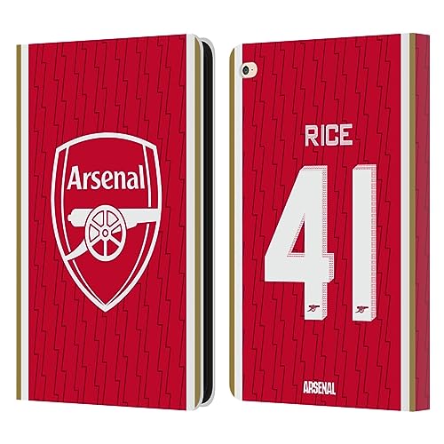 Head Case Designs Officially Licensed Arsenal FC Declan Rice 2023/24 Players Home Kit Leather Book Wallet Case Cover Compatible with Apple iPad Air 2 (2014)