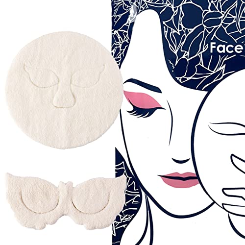 Self Care,Reusable Face Towel Mask Butterfly Design Eye Mask Set,Spa Facial Towels,Cold Hot Compress Facial Steamer Towel for Anti Aging Moisturizing Soothing Skin Care,Beauty Salon,Washable(2Pack)