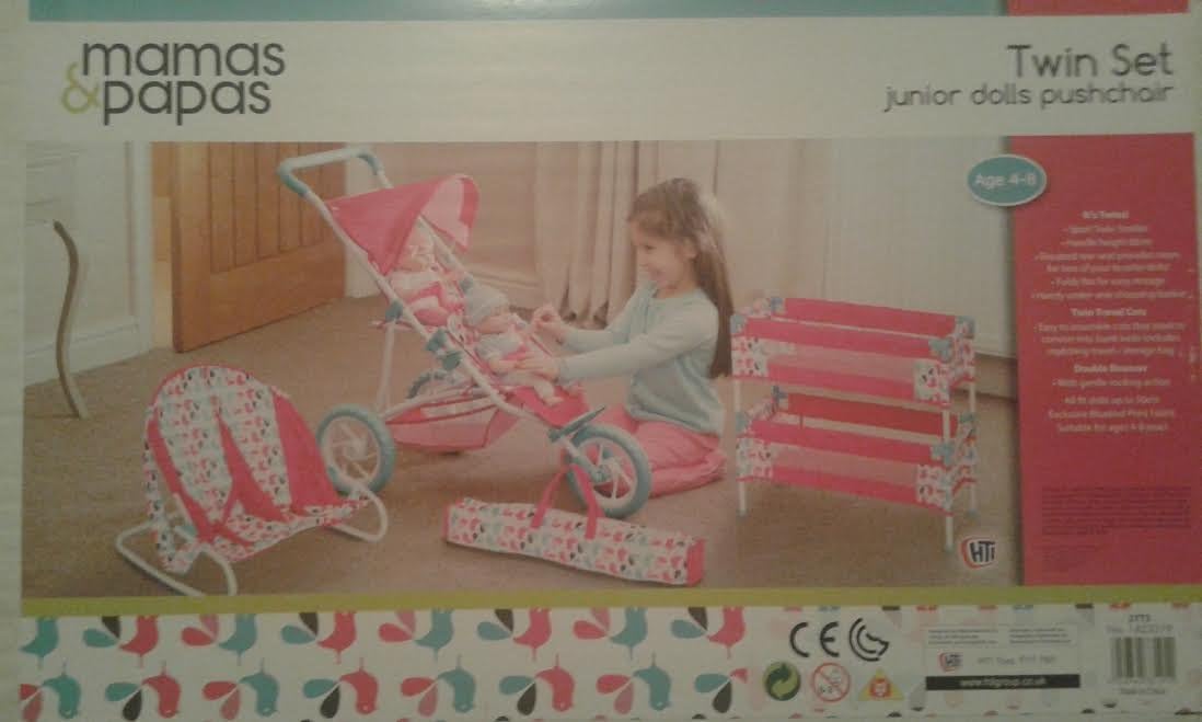 Mamas and Papas Sport Twin Dolls Stroller/Travel Cot Set (9354575