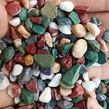 ZYQUES 950 g Kleine Dekorative Steine, Natürliche Dekosteine 6-9 mm Flusskiesel Klein Jade Kieselsteine Polierte Zierkies für Blumentopf Vasenfüller Basteln Aquarium Gartendekoration