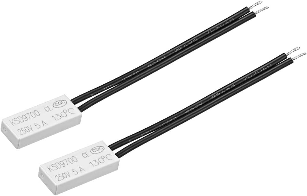 uxcell Normally Close Temperature Switch, 130℃ N.C 5A