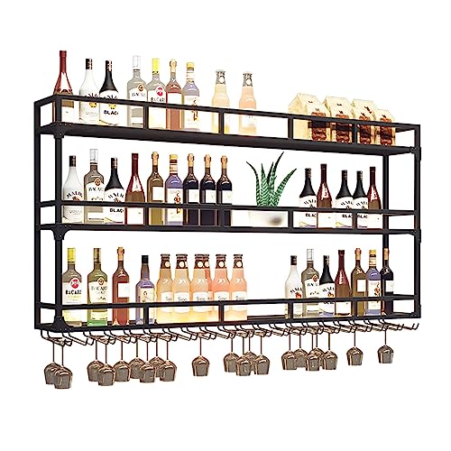 Support de rangement verres et casier à vin mural multifonctionnel - 2