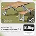 Casaria® Campingtisch mit Stühlen Klappbar Tragegriff Schirmhalter 4 Personen Picknicktisch Koffertisch Klapptisch Campingmöbel Set Leicht Holz