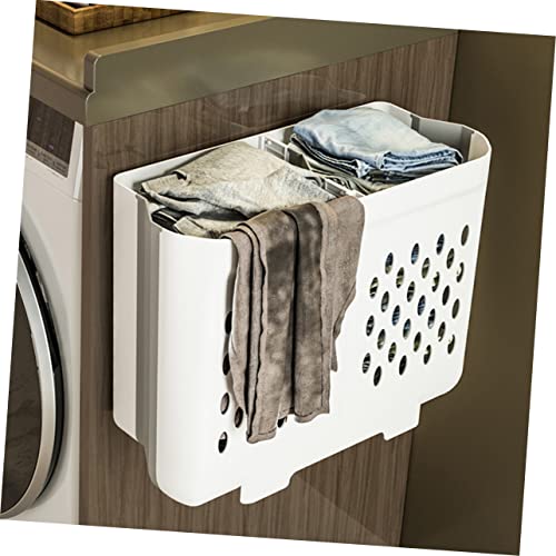 Panier à linge mural pliable Cabilock en PP à double compartiment