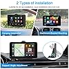 Podofo Autoradio Portatile con Wireless Carplay Android Auto 7" Monitor Touch Screen Auto Stereo Radio con Bluetooth, Trasmissione FM, Airplay, Collegamento a Specchio 7V-32V