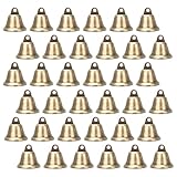 EPIGEIST Campanas Vintage de Bronce Antiguas 38 Mm 36 Piezas Campanas Mini para Manualidades y Decoración de Boda Resistentes Sonido Nítido para Decoración del Hogar y Eventos