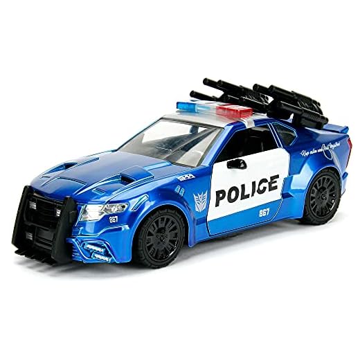 Jada Toys - Maqueta película Transformers 5 Barricade Police Car - 1:24, Azul/Blanco
