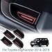Vesul 4pcs Door Side Storage Box Compatible with Highlander 2014 2015 2016 2017 2018 2019 Armrest Phone Container Door Organizer Handle Pocket ABS Tray Insert Glove Pallet