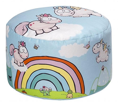 Gouchee Home Dotcom Theodor Kids/Child Bean Bag Ottoman Pouf Multicolored
