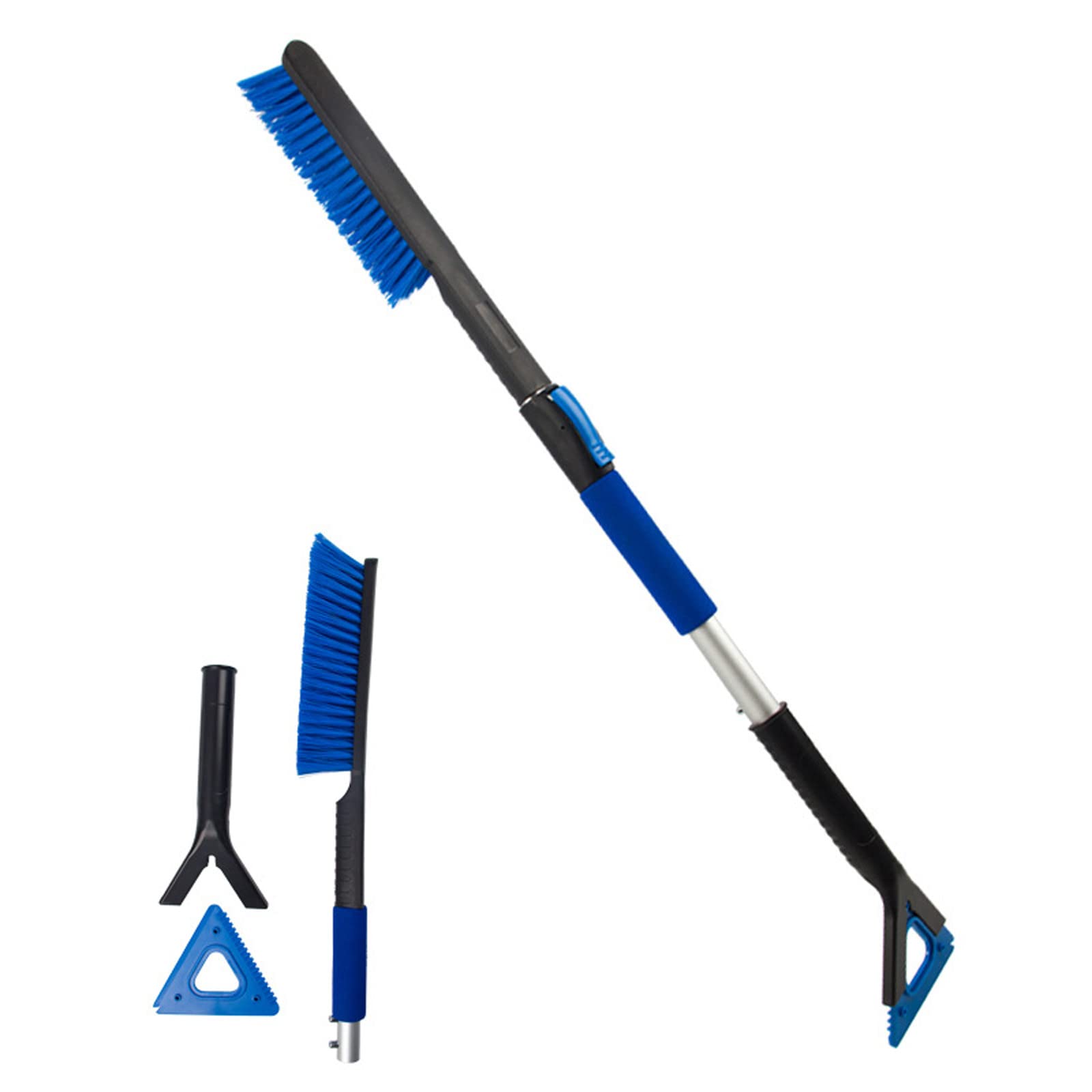 Cepillo de Nieve Raspador de Hielo Pala de Nieve 42"Pincel De Nieve Extensible con Raspador De Hielo Rascador Telescópico Telescopio Grip para Camión De Automóvil SUV Mpv Peso Ligero Anti-congelación