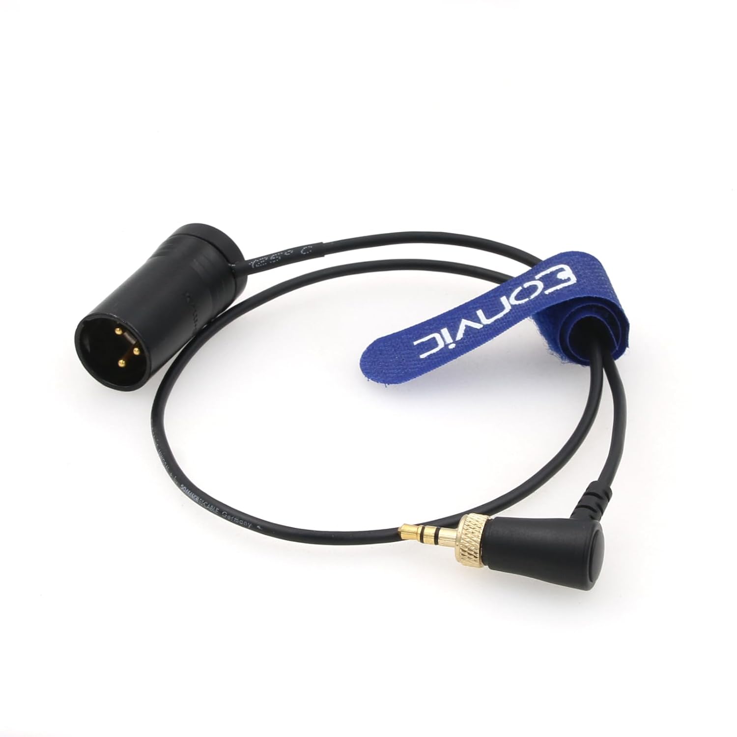 Eonvic 3.5mm Locking to Low Profile 3 Pin XLR Male Plug with Screws Aluminum Metal Cover Audio Cable for Sennheiser