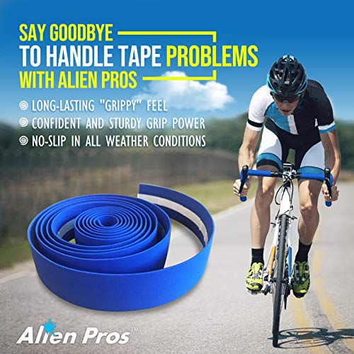 image for ALIEN PROS Bike Handlebar Tape EVA (Set of 2) Blue - Enhance Your Bike