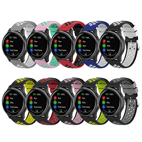 Compatible for Garmin Vivoactive 4, 22mm Width Quick Release Silicone Replacement WatchBand Wristband for Garmin Vivoactive 4/Garmin Venu 2/Samsung Galaxy Watch 3 45mm/Amazfit GTR 2e