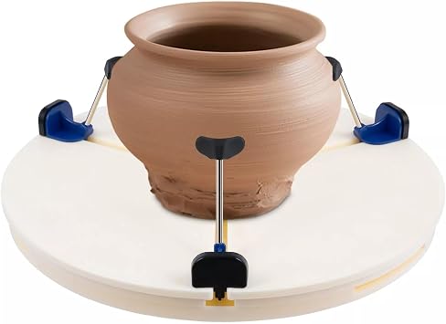 Pottery Trimming Tools Pottery Wheel Tool Ceramics Kit Ceramic Trim Holder Centers Clip Polymer Scraping Repair Ceramic Casting Crafts for Ceramic Beginners Professionals White