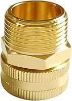 Vista 5 de Joywayus Brass Swivel Pipe Fitting 3/4" GHT Female x 3/4" NPT Male Thread Garden Hose Threaded to Pipe Threaded Adapter (Pack of 2)