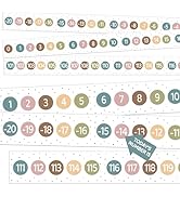 COCHIE Boho Number Line Bulletin Board Border - 20 to 120 Classroom Decorations for Wall Total 34...