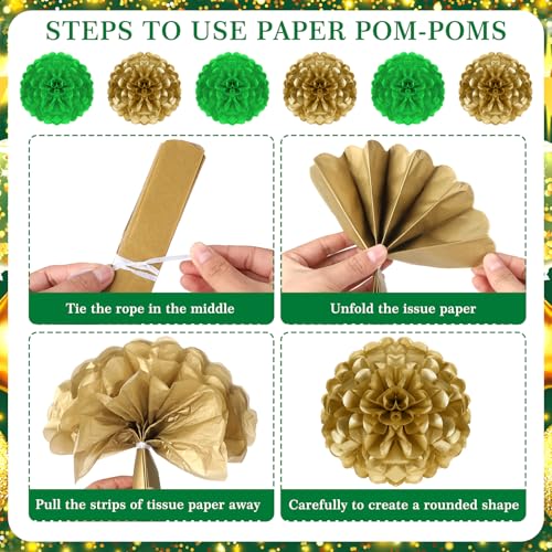 Image of We Appreciate You Party Decorations Green Gold Thank You for All You Do Banner Honeycomb Centerpieces Hanging Swirls for Office Employee Pastor Teacher Doctor Graduation Appreciation Party Decor