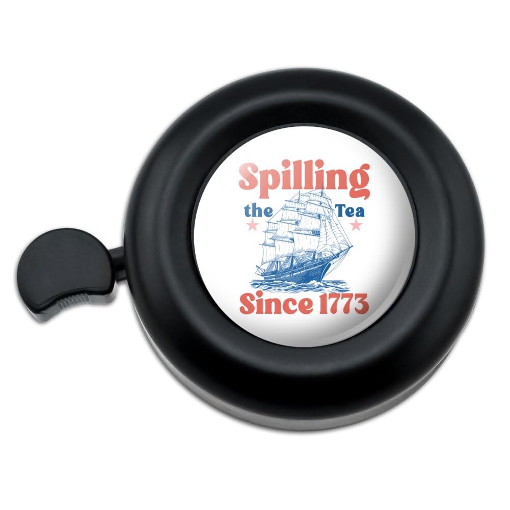 Graphics & More USA Spilling Tea Since 1773 Bicycle Handlebar Bike Bell
