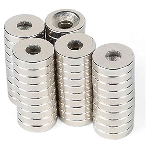 Pack of 10 Neodymium Ring Magnets 15 mm Cover