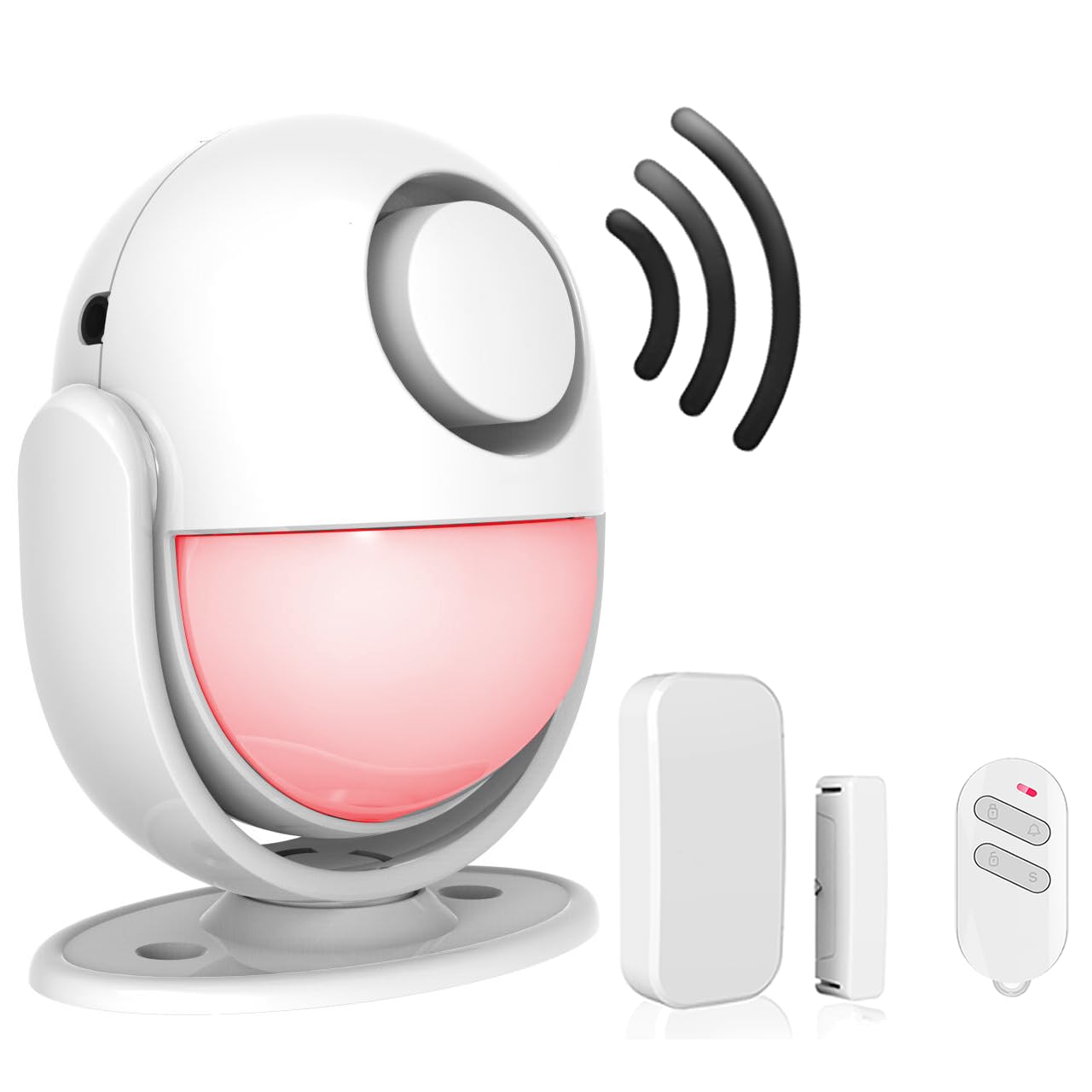 Kepp4 Système d'alarme de détecteur de mouvement 125 dB - Alarme pour appartement, maison, garage et camping-car - Extensible avec jusqu'à 20 contacts de porte (Set Plus)