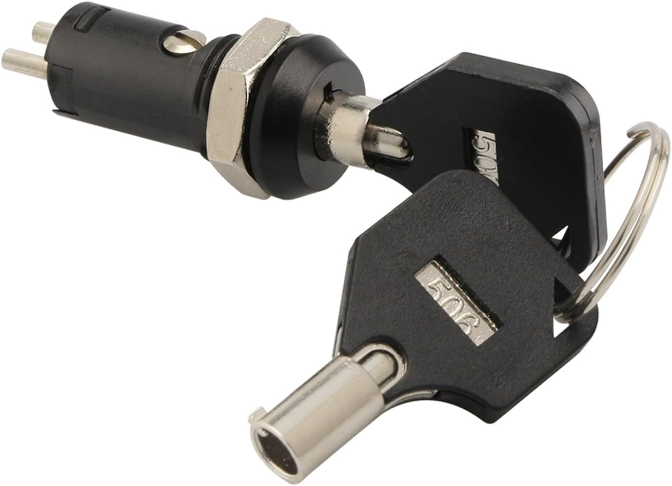 JK020 2 Key Pulls 2 Position 90 Degree Turn Ignition Lock Cylinder Switch 1Pcs