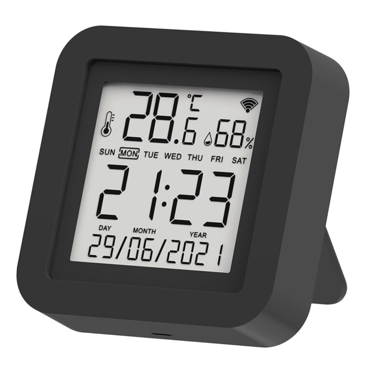 SHINEOFI Termometro Digitale Lcd per Interni Igrometro Portatile Misuratore di Temperatura e Umidità Sensore di Umidità per Ambienti Domestici Ospedali e Stanze