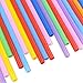 Tomnk 120 Pack Smoothie Straws, 10.3 Inches Straws Disposable, Milkshake Plastic Straws in Assorted Bright Colors