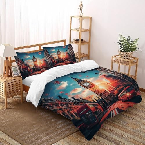 Housse de couette microfibre de qualité supérieure parure de lit palmier et fleurs