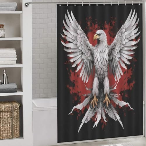 Rideau de douche imperméable avec crochets 152x183 cm - 2