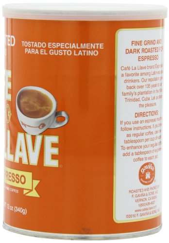 Cafe La Llave Decaffeinated Espresso, 12 Ounce #TOP1