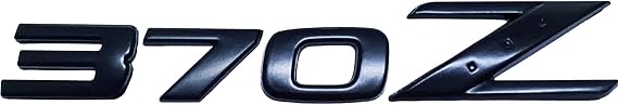 370Z Emblem Decal Car Numbers Letters Decal Plating Badge 3D Metal Style Fit for Nissan 370Z Accessories Black