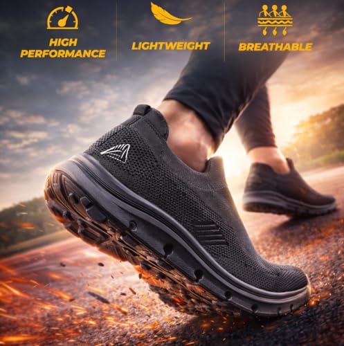 Image of Impakto AJANTA Men Premium Sports Shoes for Men | Lightweight Performance Running & Training Sneakers | Breathable Gym & Walking Shoes | Anti-Skid Cushioned Athletic Footwear for Outdoor & Daily Wear