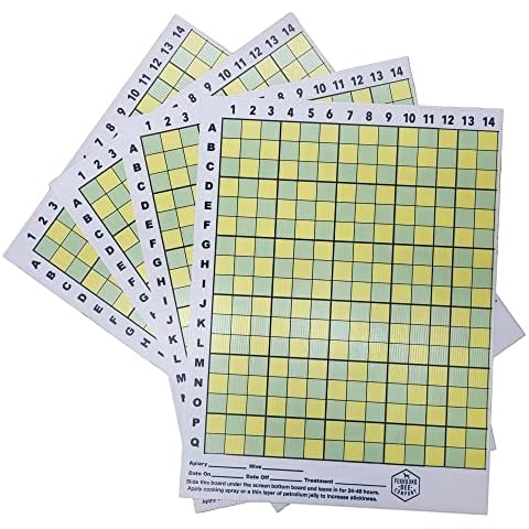 Varroa Mite Counting Board for Monitoring Mite Drop or Closing Off Screened Bottom Board (4-Pack) (10-Frame) Cover